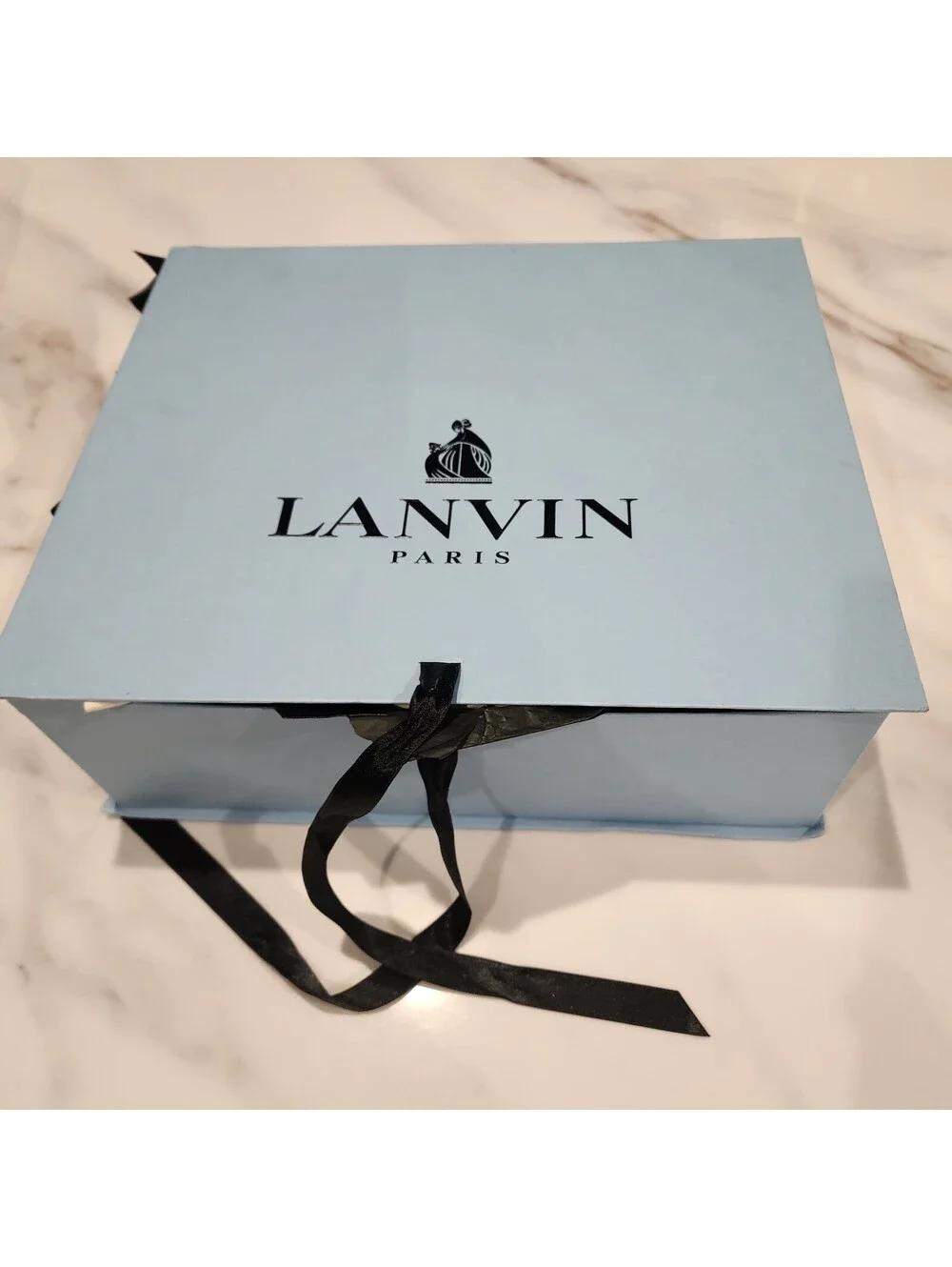 NIB Lanvin Paris Satin Patent Leather Pointed-Toe Pumps Heels 39 US 8.5–9